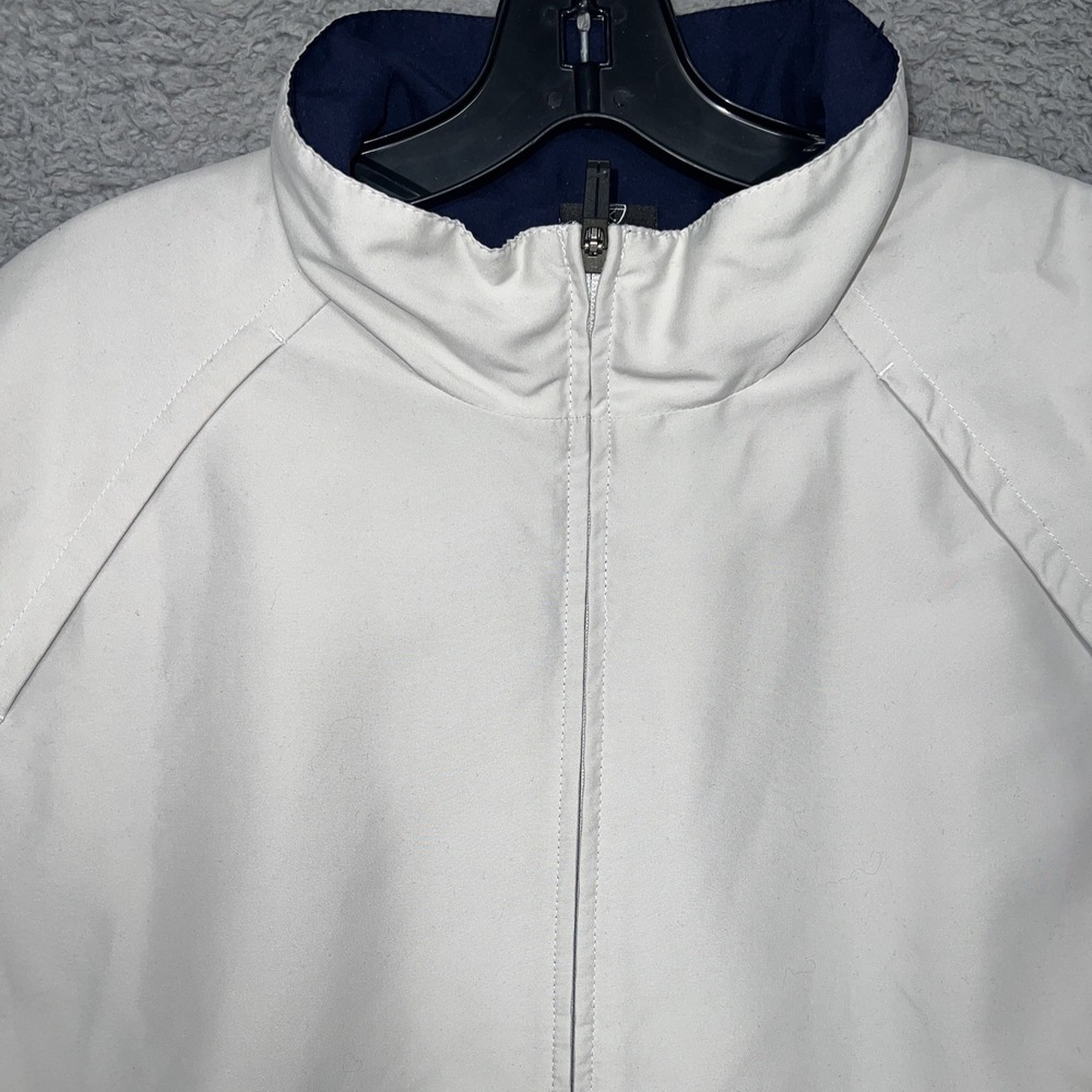 VTG Nike Golf Windbreaker Men's Sz XL Gray Blue Mesh Full Zip Golf Mock Jacket - Picture 4 of 12